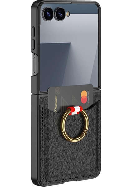 Samsung Galaxy Z Flip 7 Kılıf Luxring Wallet Siyah