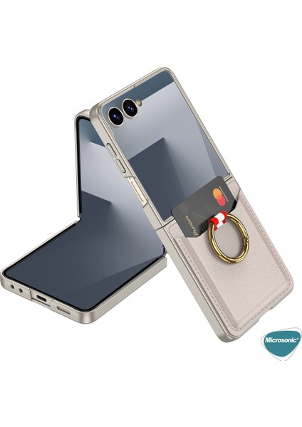 Samsung Galaxy Z Flip 7 Kılıf Luxring Wallet Bej fiyatları