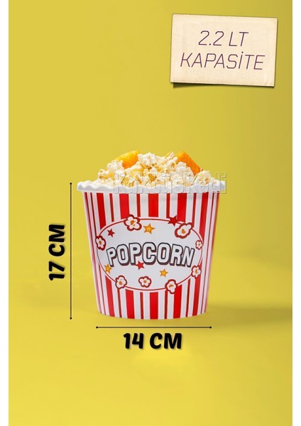 4 Adet Patlamış Mısır Kovası | Popcorn Kutusu Seti 7174271 modelleri