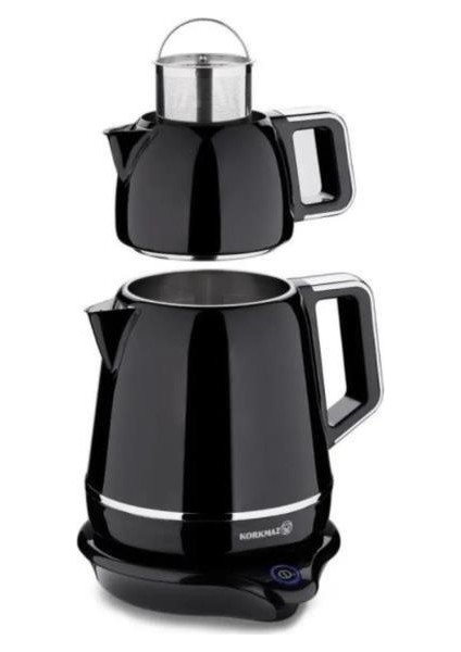 A332-04 Demiks Elektrikli Çay. Siyah/krom modelleri