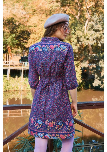 Gömlek Yaka Düğme Detaylı Kışlık Elbise indirimleri