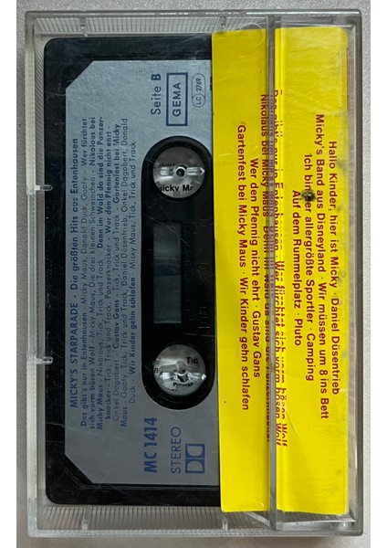 Micky's Star-Parade Kaset (Orijnal 1982 Dönem Alman Kağıt Baskı Kaset) fiyatları