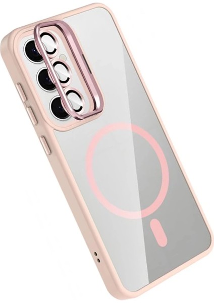 Bfs Samsung Galaxy S24 Fe Remim Lensli Magsafe Standlı Kapak - Pembe fırsatları