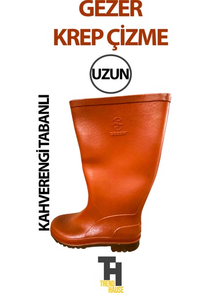 Gezer Krep Uzun Çizme Kahverengi Tabanlı fiyatları