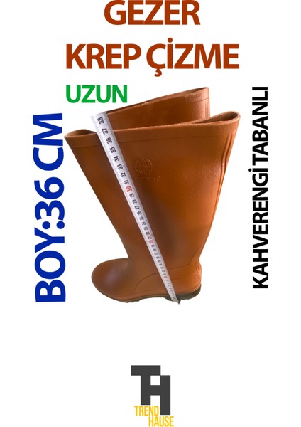 Gezer Krep Uzun Çizme Kahverengi Tabanlı modelleri