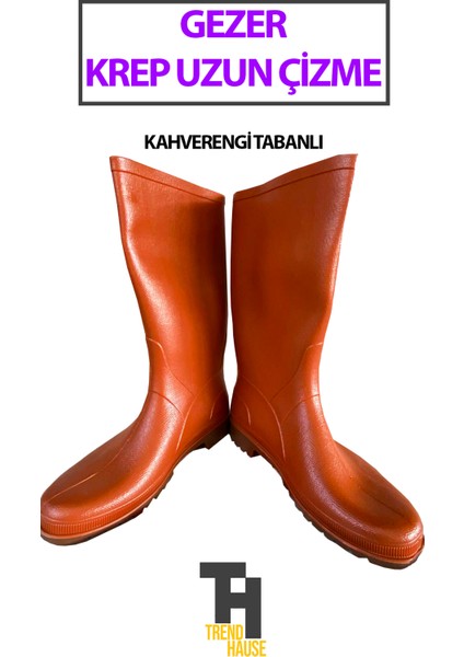 Gezer Krep Uzun Çizme Kahverengi Tabanlı fırsatları