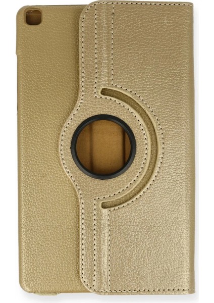 Bfs Samsung Galaxy Tab A9 Kılıf 360 Tablet Deri Kılıf - Gold