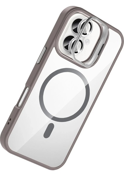Bfs Apple iPhone 16 Plus Remim Lensli Magsafe Standlı Kapak - Titan Gri fiyatları