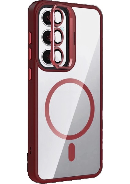 Bfs Samsung Galaxy S25 Remim Lensli Magsafe Standlı Kapak - Bordo fiyatları