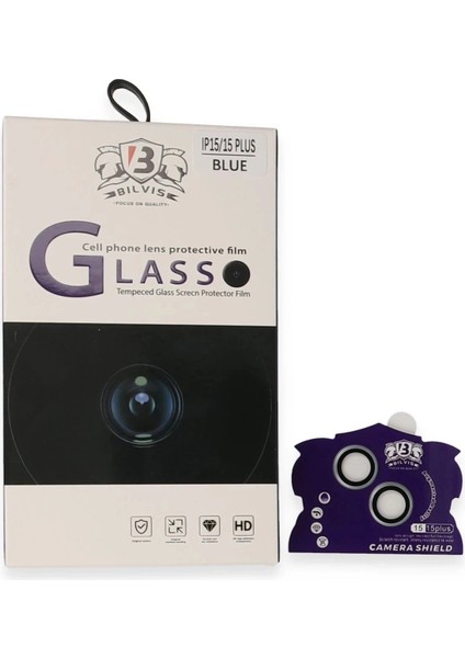 Bfs iPhone 15 Bilvis Titan Kamera Lens - Sierra Blue