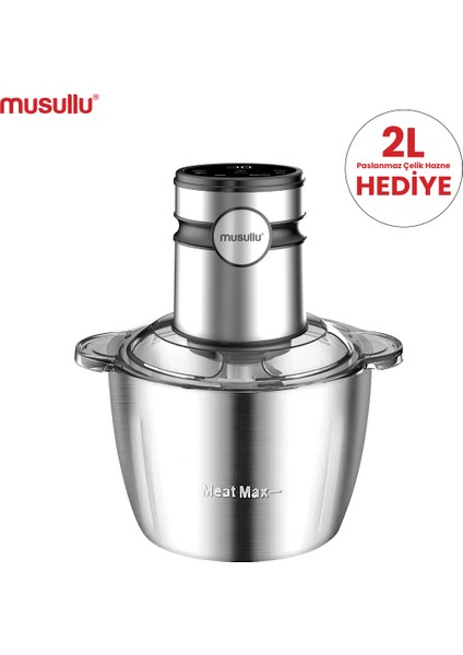 2 Litre Dokunmatik Doğrayıcı ve Öğütücü, Metalik Tasarım fiyatları
