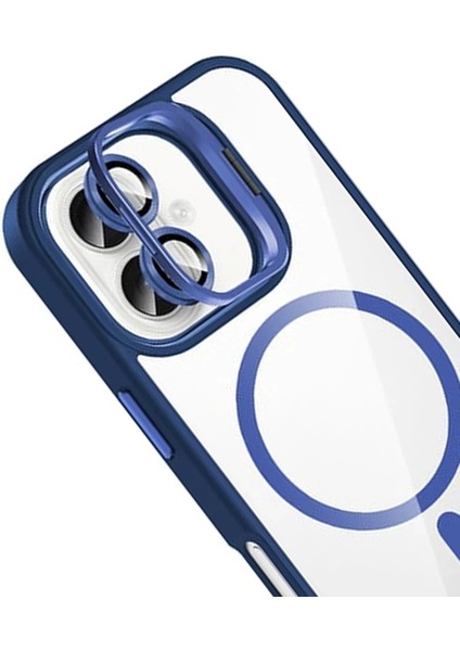 Bfs Apple iPhone 16 Plus Remim Lensli Magsafe Standlı Kapak - Lacivert fırsatları