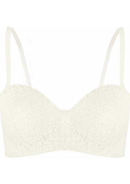Ekru Nirvana Desteksiz Straplez Tek Sütyen
