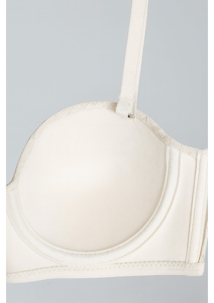 Ekru Nirvana Desteksiz Straplez Tek Sütyen fiyatları