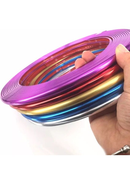 Araç Araba Oto Jant Fitili Metal Görünümlü Lastik Jant Trim Bandı Jant Şeriti 8 Metre fiyatları