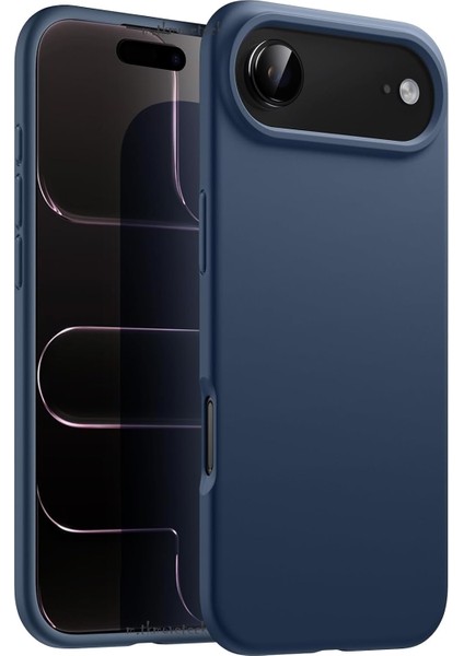 iPhone 17 Air Kılıf Lansman Kamera Çıkıntılı Içi Kadife Yumuşak Renkli Silikon Mat Hisli Süet Kapak