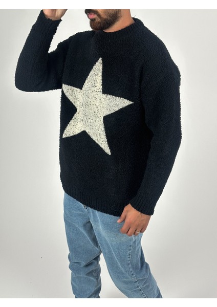 Yıldız Desenli Erkek Peluş Sweat modelleri