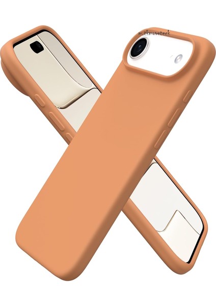 iPhone 17 Air Kılıf Lansman Kamera Çıkıntılı Içi Kadife Yumuşak Renkli Silikon Mat Hisli Süet Kapak