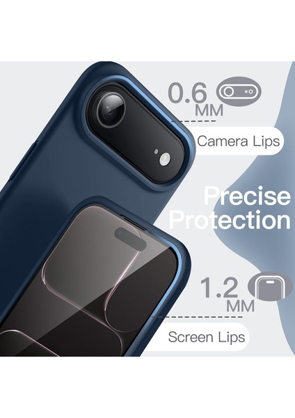 iPhone 17 Air Kılıf Lansman Kamera Çıkıntılı Içi Kadife Yumuşak Renkli Silikon Mat Hisli Süet Kapak modelleri