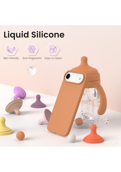 iPhone 17 Air Kılıf Lansman Kamera Çıkıntılı Içi Kadife Yumuşak Renkli Silikon Mat Hisli Süet Kapak fırsatları