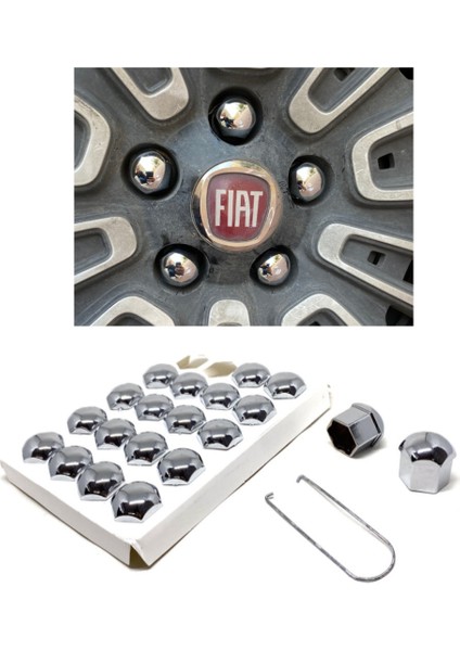 Düz Bijon Kapağı Sökme Aparatlı 20 Li Set 17 Mm-19 mm Krom