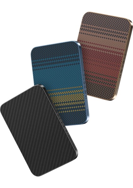 Apple Uyumlu Brendy Kevlar Fiber Tasarım 5.000 Mah 20W Type-C ve 15W Kablosuz Şarj Slim Magsafe Powerbank