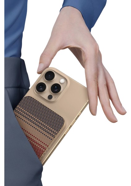 Apple Uyumlu Brendy Kevlar Fiber Tasarım 5.000 Mah 20W Type-C ve 15W Kablosuz Şarj Slim Magsafe Powerbank