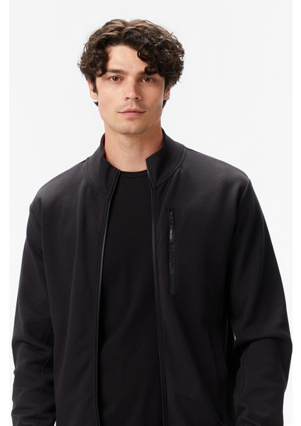 Erkek Siyah Classic Fit Fermuarlı Sweatshirt K57221T.0TB fırsatları