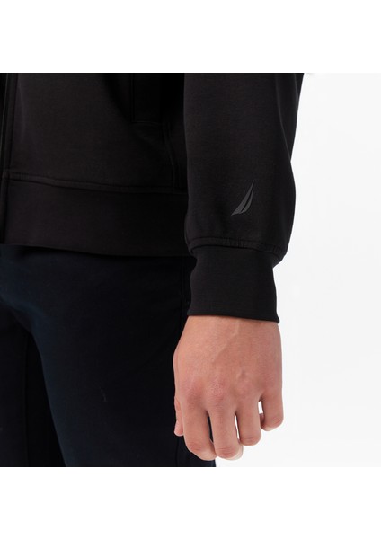 Erkek Siyah Classic Fit Fermuarlı Sweatshirt K57221T.0TB