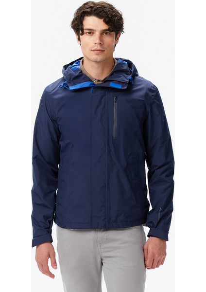 Erkek Lacivert Regular Fit Rain Breaker Yağmurluk J57040T.4NV