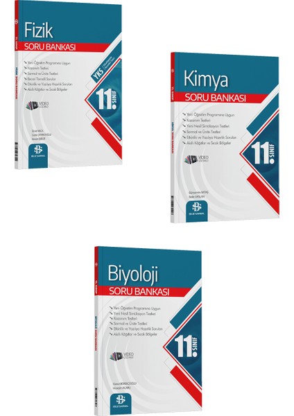 11. Sınıf Fizik Kimya Biyoloji Soru Bankası Seti 3 Kitap 2026