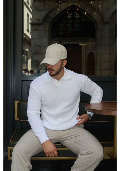 Kimi Fitilli Erkek Triko Polo Yaka Regular Kalıp Uzun Kollu Tişört fırsatları