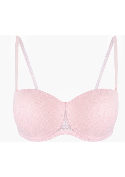 Pembe Nirvana Straplez Destekli Tek Sütyen