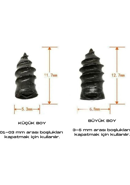 Motosiklet Araba Oto Lastik Tamir Kiti 10 Parça Kauçuk Vida Seti Kolay Vida Lastik Yaması ONP393