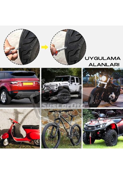 Motosiklet Araba Oto Lastik Tamir Kiti 10 Parça Kauçuk Vida Seti Kolay Vida Lastik Yaması ONP393