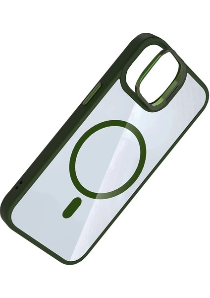 Bfs Apple iPhone 11 Remim Lensli Magsafe Standlı Kapak - Koyu Yeşil fırsatları