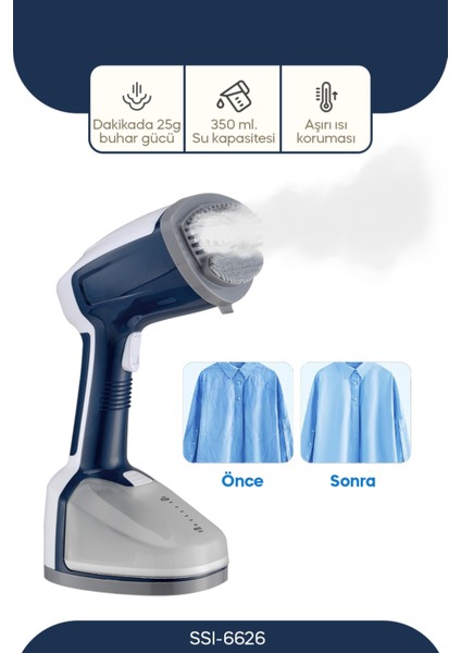 Buharlı Kırışıklık Giderici 1500W, Pratik ve Etkili Ev Temizliği Aracı