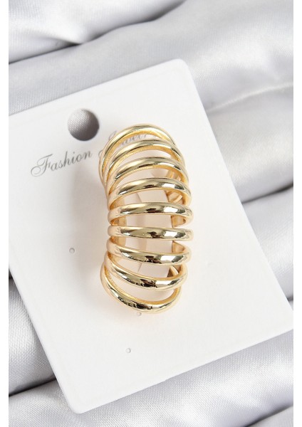 Bfs Pirinç Yay Model Gold Renk Sağ Kıkırdak Küpe