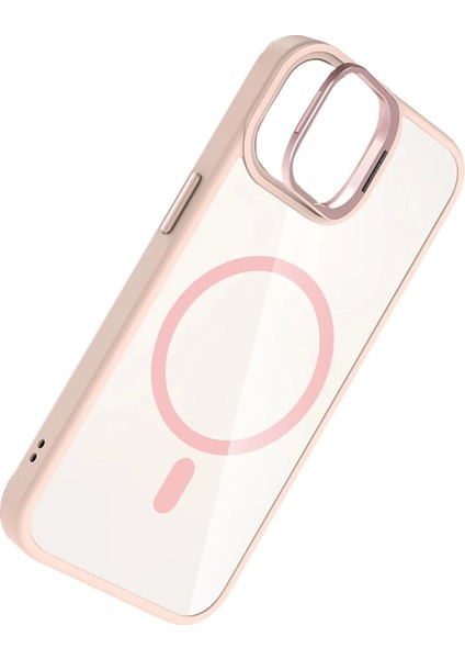 Bfs Apple iPhone 11 Remim Lensli Magsafe Standlı Kapak - Pembe fırsatları
