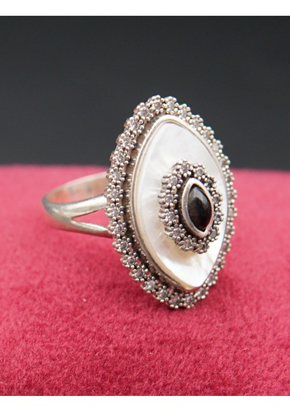 925 Ayar Kadın Gümüş Sedef Yüzük SY00031