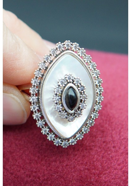 925 Ayar Kadın Gümüş Sedef Yüzük SY00031 fiyatları