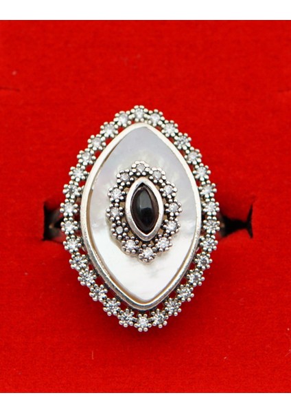 925 Ayar Kadın Gümüş Sedef Yüzük SY00031 modelleri