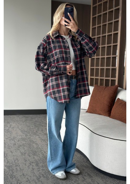 Bordo Ekoseli Gömlek - 2226 modelleri