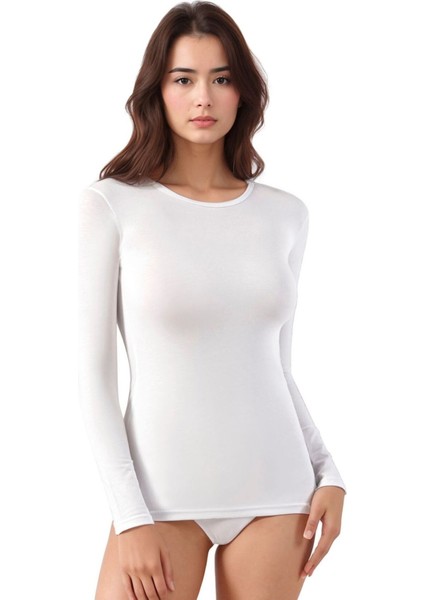 Kadın Pamuklu Likralı Uzun Kol Penye 2'li Atlet Q6K0K2T3KA fiyatları