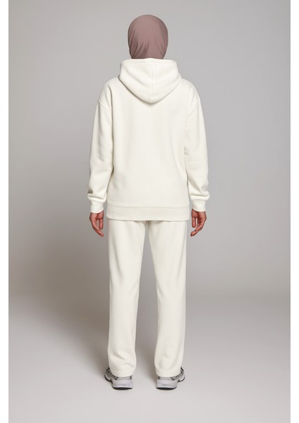 Tesettür Üç Iplik Eşofman Takımı - Kapüşonlu Sweatshirt ve Rahat Alt Pantolon, Normal ve Büyük Beden fiyatları