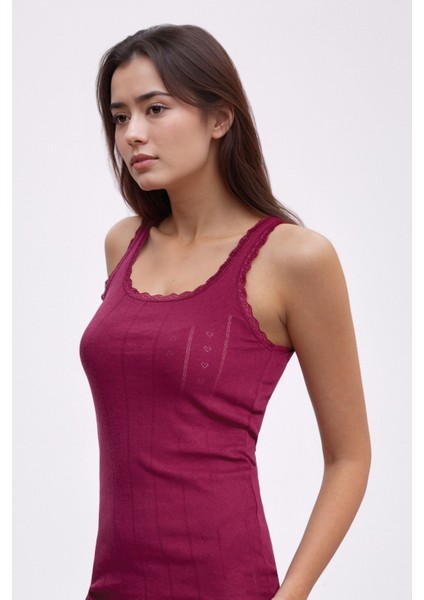 Kadın %100 Pamuklu Jakarlı Yumuşak Kumaş Kalın Askılı 2'li Atlet Qİ3K13LK5E.2L fiyatları