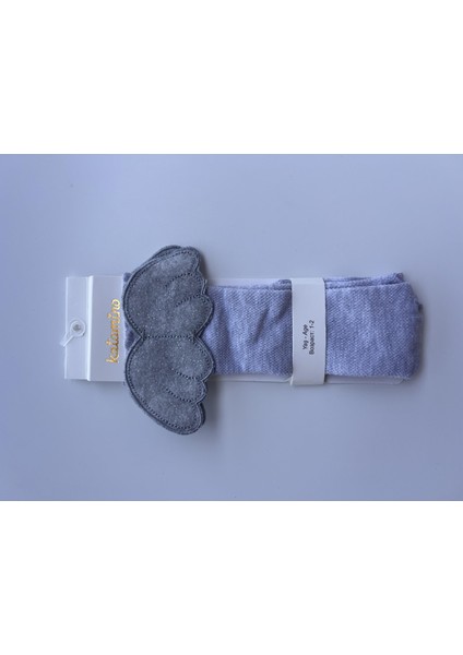 Çorap Dizaltı Gri Melek Kanatlı fiyatları