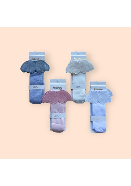 Çorap Dizaltı Gri Melek Kanatlı modelleri