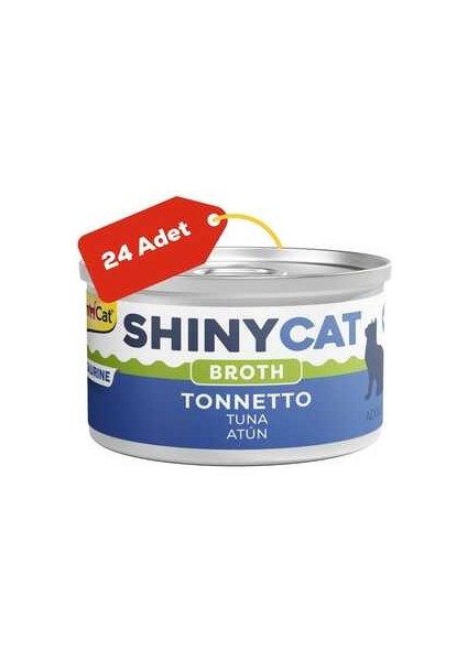 Elit Gimcat Shinycat Broth Ton Balıklı Kedi Konservesi 70GR 24LÜ fiyatları