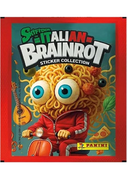 Official Panini Italian Brainrot Sticker Tung Tung Sahur 1 Paket (5çıkartma)